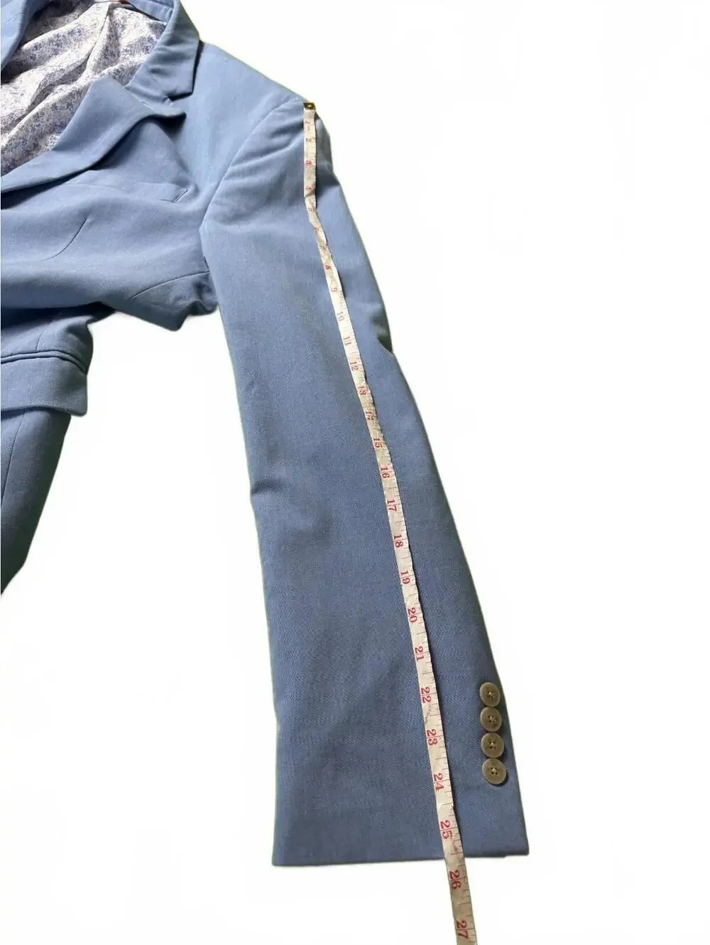 Men's Blue Blazer with Patterned Lining